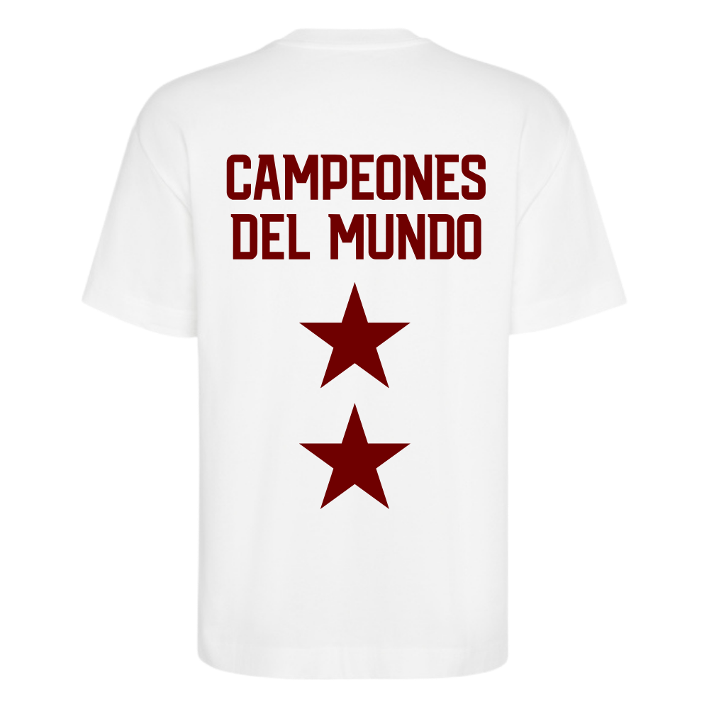 CAMISETA 2 ESTRELLAS GRANATE