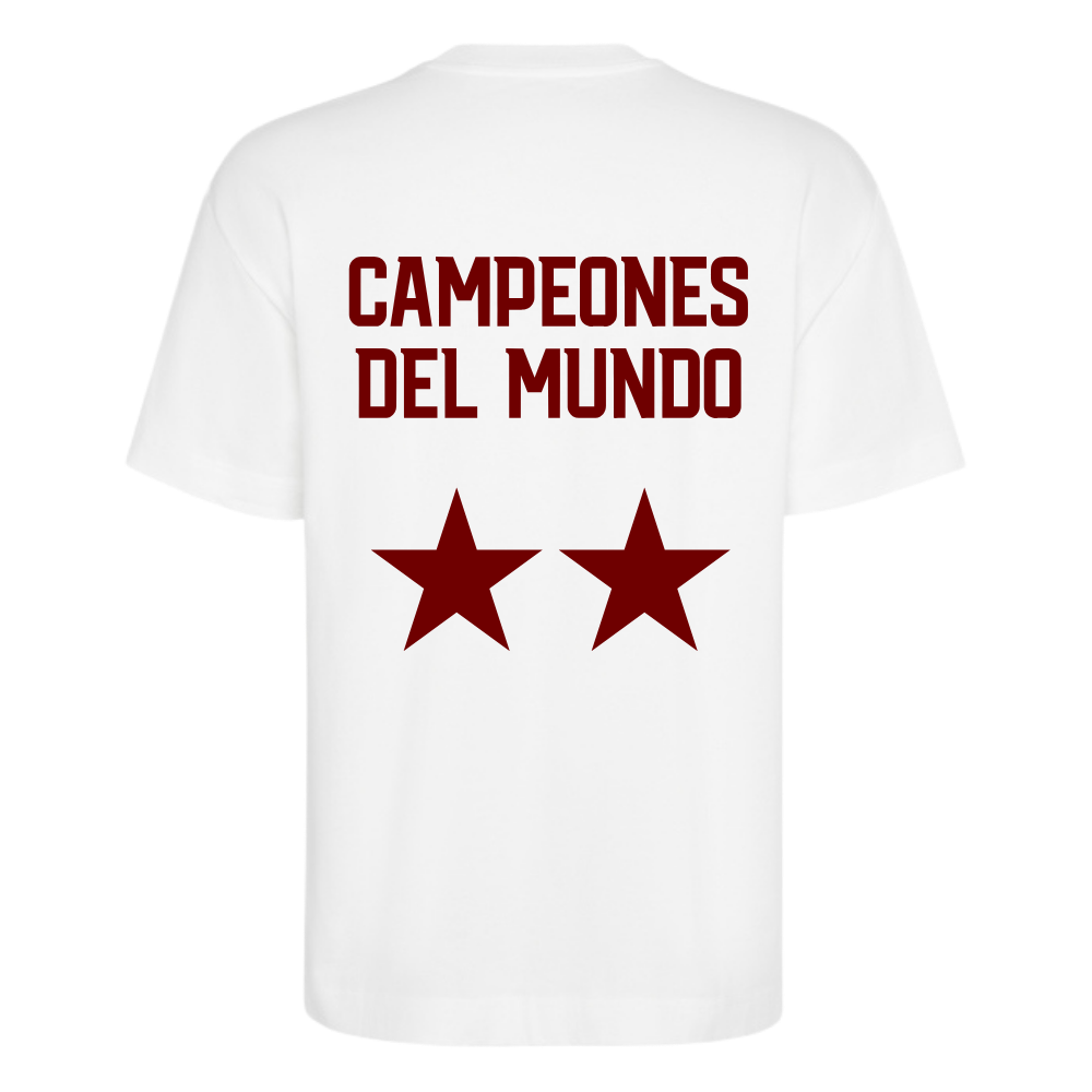 CAMISETA 2 ESTRELLAS GRANATE